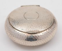 An Edward VII silver circular tobacco box, maker Henry Charles Freeman, Birmingham,
