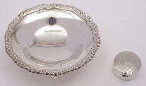 An Elizabeth II silver circular bon bon dish, maker's mark worn, Birmingham 1972: 13.5cm.