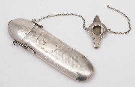 An Edward VII silver spectacles case, maker George Unite, London,