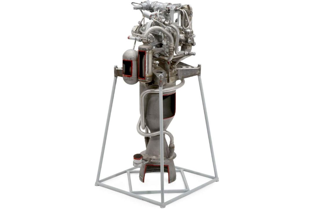 Soviet Liquid-Propellant Rocket Engine by Aleksei Isaev, c. 1965
Cut-away model S 2.720, power - Image 2 of 2