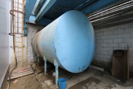 Aprox. 4,000 Gal. Horizontal Insulated S/S Tank, Set-Up with Vertical Agitator (NOTE: Drive Missing)