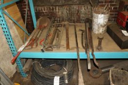 Lot of Assorted Shovels, Picks, Steaks, Crow Bars, Hammers