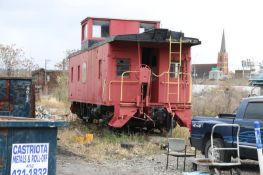 Vintage Caboose Circa 1910 with Former P & LE Railroad Insignia Onside) (AAR Ajax 1942) (NOTE: