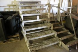 (3) Assorted Aluminum Platform Stairs