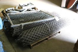 (4) Rolls Aprox. 5 ft. H Steel Fence with Gate