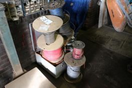 Lot of Assorted Sprolls of Copper and other Wiring. Includes Aluminum Case