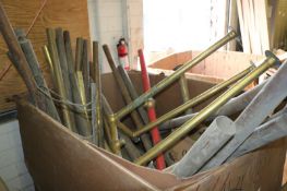 Box Full of Assorted Brass Rail
