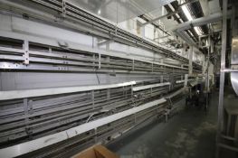 AIS Half Gal and Gal. Aluminum Jug Conveyor System Running From Blow Mold Room Into Filling Room