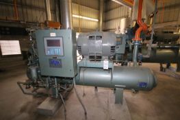 M & M 200 hp Ammonia Screw Compressor, S/N 99A162 with Sabroe Screw Compressor Head, S/N SAB163HM