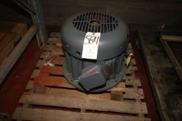 Breddo 25 hp Pancake Style Likwifier/Blender Spare Motor, S/N 85-74003, 1769 RPM, 90/30/460 V, 3