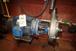 Fristam Aprox. 10 hp Centrifugal Pump, Head S/N FPX35510011685 with 3