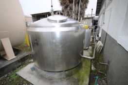 Crepaco 500 Gal. S/S Dome-Top S/S Processor, S/N P500-9052 with Baffle and Float (Utilized for