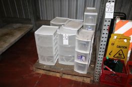 (6) Assorted Sterilite Storage Bins