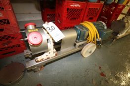 Sine Portable Positive Displacement Pump, Model MR-125, S/N 12425U806 with 2-1/2