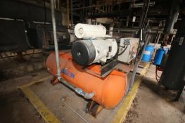 Mattei Dual 20 hp Air Compressor, Model ERC515L, Mounted on Horizontal Receiver