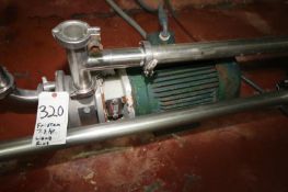 Fristam 7.5 hp Liquid Ring Centrifugal Pump, Model FZX150, S/N 0011693 with 2