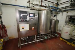 2001 PAl 2-Tank Skid Mounted CIP System Complete with 250 and 100 Gal. Tanks,Drawing #B1331, S/S