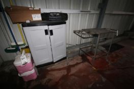 Suncast Resin Cabinet with Receiving Bay Supplies, Gaskets, Test Kit, (2) Coolers and S/S Table