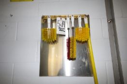 Aprox. 10 S/S Brush Stations with Some Brushes Located Throughout The Facility