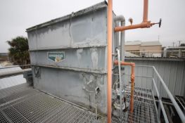 Evapco 4-Fan Condenser, Model LSCB-170, S/N 98370 includes Circulating Pump and Chemical Make-Up