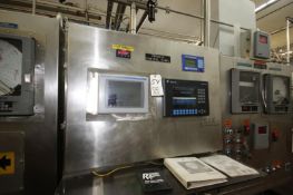 Single Door S/S Process Control Panel includes Allen Bradley SLC 5/04 PLC Controls and (2) PanelView