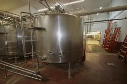 DCI 1,500 Gal. Dome Top S/S Processor, S/N 94-F-47981-A, with Agitator, Sprayball,  Valve, Level