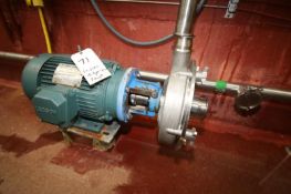 Fristam 10 hp/7.5 hp Centrifugal Pump, Head S/N FPX35510011690 with 3