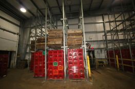 4-Sections 3-Deep  and 5-Deep 3-High Galvanized Drive-In Type Pallet Racking with 20 ft. H Uprights,