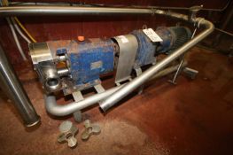 Tri-Clover Positive Displacement Pump, Model TSR4NLS-25MDU0CT-AO, S/N 333334-01 with 2-1/2