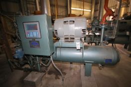 M & M 200 hp Ammonia Screw Compressor, S/N 99A163 with Sabroe Screw Compressor Head, S/N SAB163HM