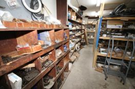 Contents of Room including: Electrical Supplies, Fuses, Roller Chain, Chemical Feed Pumps, Starters,