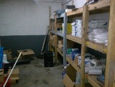 Contents of Room, Includes Janitorial Supplies, In Box Exit Lights, Light Bulbs, Paper Towels,