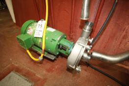 Fristam 10 hp Centrifugal Pump, Model FPX3551-250, S/N 0011687 with 3