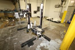 AutoLabe Pressure Sensitive Label Applicator on Adjustable Stand