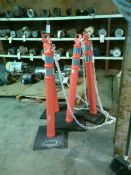 Set of Parking Lot Guide Posts