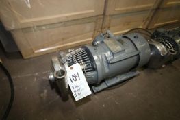 Tri-Clover Aprox. 3 hp Centrifugal Pump with 2