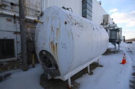 Aprox. 3,700 Gal. Insulated S/S Horizontal Tank with Vertical Agitator, Sprayball and Door (Interior