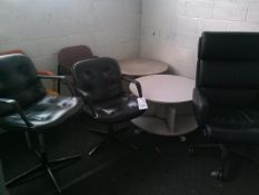 Lot of Office Furniture including (5) Chairs and (2) Round Tables
