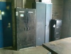 (3) 2-Door Metal Storage Cabinets and 4-Drawer File Cabinet