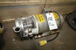 Tri-Clover Aprox. 5 hp / 3 hp Centrifugal Pump with 2