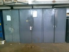 Lot of (3) 2-Door Metal Storage Cabinets (No Contents)