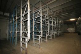 10-Sections Steel King 6-Deep 3-High Galvanized Drive-In Pallet Racking - Overall Dimensions