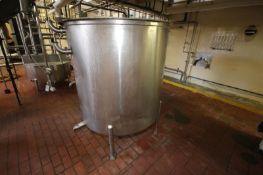 Aprox. 350 Gal. Hinged Lid Single Shell Tank with Sprayball (Tank Dimensions Aprox. 47