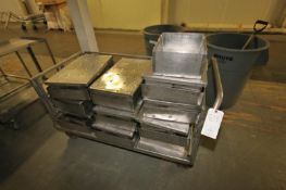 Assorted S/S Cheese Molds with 4-Wheel S/S Cart