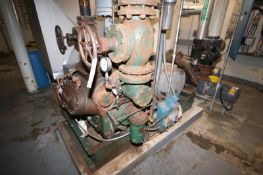 Vilter 8-Cylinder 100 hp Reciprocating Ammonia Compressor, Order C789741, S/N 12033AHR, Size 448