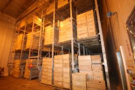 6-Sections Steel King 8-Deep 5-High Galvanized Driven-In Pallet Racking - Overall Dimensions
