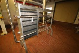 Alfa Laval S/S Plate Press, Model Clip 6-RM, S/N 30102-85989, with 1 â€“ Divider and (106) Plates,