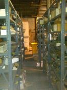 (8) Metal Shelves with Miscellaneous Contents