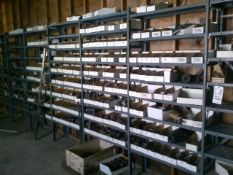 Contents of Metal Shelves on East Wall including: Aprox. 125 Sorted Boxes of Various Sized Unused