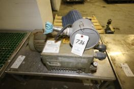 Busch 41 CFM Vacuum Pump, Type RC0063.E5061011, S/N 47584 with 3 hp Motor